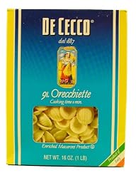 De Cecco Orecchiette No. 91 Pasta 16 Oz. Box
