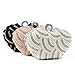 Damara Womens Luxury Special Crystals Beaded Pearl Clutch Bag