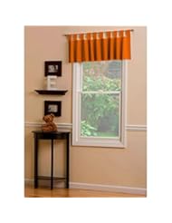 Baby Product: Carousel Designs Solid Orange Window Valance Tab-Top Style - Carousel Designs