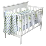Tiddliwinks Cozy Dot Blue 3pc Crib Bedding Set - Blue/Green