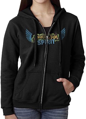 Animal Jam Spirit Zip Front Hooded Sweatshirt Kangaroo Pocket For Women