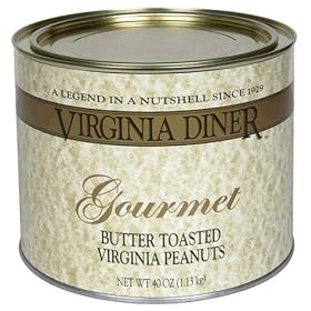Virginia Diner Gourmet Butter Toasted Virginia Peanuts, 40-Ounce Tin