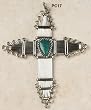 Peruvian Cross or Ornament - Turquoise