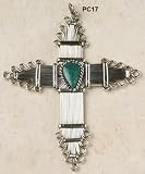 Peruvian Cross or Ornament - Turquoise