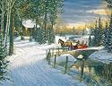 White Mountain Puzzles Holiday Sleigh Ride 1000 Piece Jigsaw Puzzle