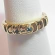 14K Yellow Gold Blue Diamond Ring