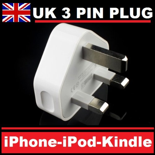 Buy UK Mains USB Wall 3 Pin Plug Charger Adapter For Amazon Kindle iPhone 4 3gs Ipod My-ZoneÂ® Promo Offer