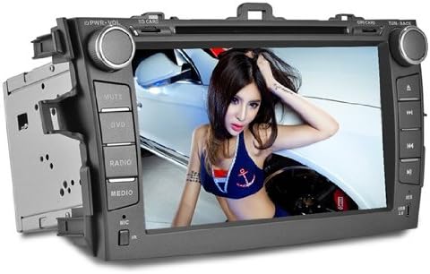 J-8612MX 8.0 Touch Screen 800x480 Double Din Car DVD Player with Bluetooth, GPS & AM/FM Radio for Toyota Corolla (07-11)