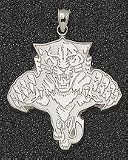 Florida Panthers Giant 1 3/4 W x 1 3/4 H Cat Logo Pendant - 14KT Gold Jewelry
