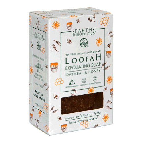 Earth Therapeutics Loofah Exfoliating Soap, Oatmeal Honey 4 oz