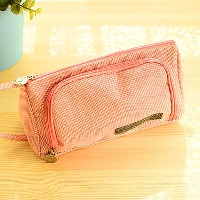 Students cotton candy color large capacity pencil case Pencil Pouch girls (B)
