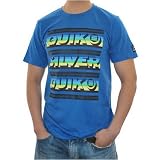 Mens Quiksilver Surfing Beach T-Shirt - 2009 DESIGN (Rock Hard V-Neck) - Large