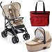 Inglesina AG41B6ECR Zippy Pram Set 2010 with free Fashionable Diaper Bag - Ecru