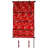 Window Treatments item: Asian Home Décor - Window Treatments Shades - Shang Hai Tan Roman Blinds - Red 24