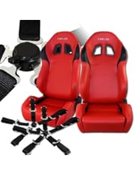 From Amazon.com. Click for details:
 Automotive Parts and Accessories: 2 x Universal NRG Red / Black PVC Reclinable Racing Seats + 5 Point Cam Lock Harness - Black - HK5 Automotive Parts and Accessories: 2 x Universal NRG Red / Black PVC Reclinable Racing Seats + 5 Point Cam Lock Harness - Black - HK5