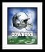 Dallas Cowboys NFL Team Logo and Football Helmet Collage Framed 8 x 10 Photograph