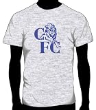 Chelsea FC Retro Logo Soccer Tee, Adult Large - Ash Grey