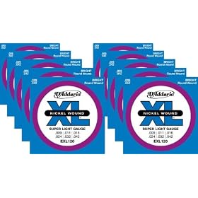 D'Addario EXL120 Electric Guitar Strings 10-Pack