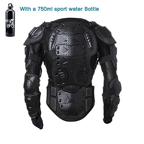 Men's Motorbike Motorcycle Protective Body Armour Armor Jacket Guard Bike Bicycle Cycling Riding Biker Motocross Gear Black (Large)