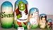 Russian Nesting Doll Shrek 5 Pc / 7 in #7.107