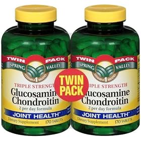 Spring Valley - Glucosamine Chondroitin, Triple Strength, 340 Caplets, Twin Pack