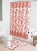 Bath Ensemble, Shower Curtain, 12 Fabric Rings, Bath and Contour Mat, Liana Special C...