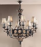 Classic Lighting 57338 AGB AI Antique Italian Castillio de Bronce 34 Cast Brass Chandelier from the