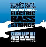 Ernie Ball 2806 Flatwound Custom Gauge Semi-Flexible Electric Bass String Set (45 - 100)