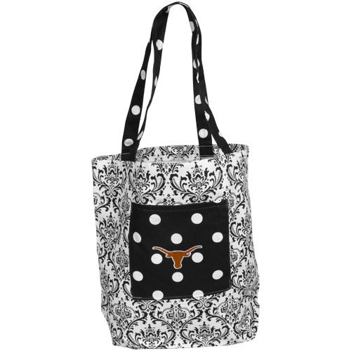 Texas Longhorns Black-White Wallpaper Small Canvas Tote