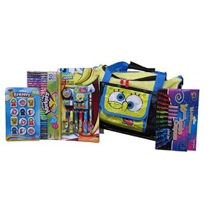 Spongebob Squarepants Smile Wheeled Duffle Luggage Bag Backpack Bundle Gift Set by 