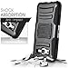 Galaxy On5 Case, ATUS - Advance Dual Layer Kick Stand Swivel Belt Clip Holster Case with [Tempered Glass] Screen Protector (Black)