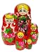 GreatRussianGifts Golden Tiara nesting doll (5-pc) Red