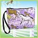 Purple Horse Lover Print Small Rubber Bandz Bag Pouch Holder -Great Small Holder Pouch for Silly Bandz with Wrist Strap