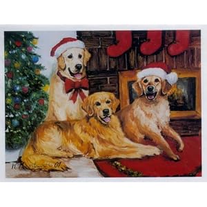 Golden Retriever Christmas Cards By Ruth Maystead