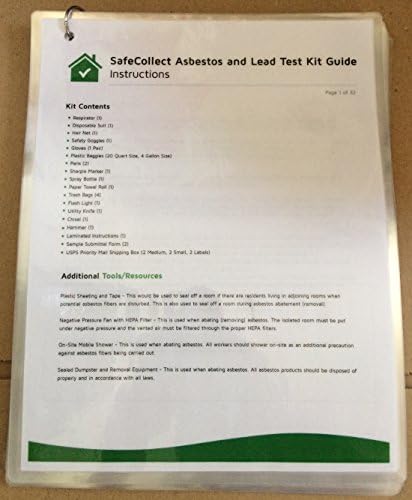 SafeCollect Asbestos Test Kit (Instructions Only)