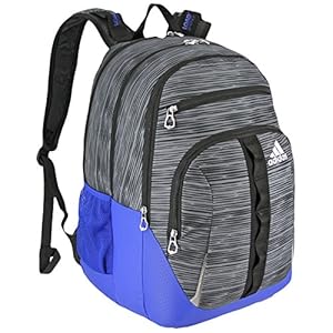 adidas Prime Backpack, Lo Stripe Black/Bold Blue, One Size