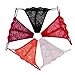 DZT Pack of 10 Womens Sexy G-String Underwear Floral Lace Lingerie T- Back Thongs Assorted Colors