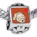 Shar Pei Dog White Beads - Pandora Bead & Bracelet Compatible