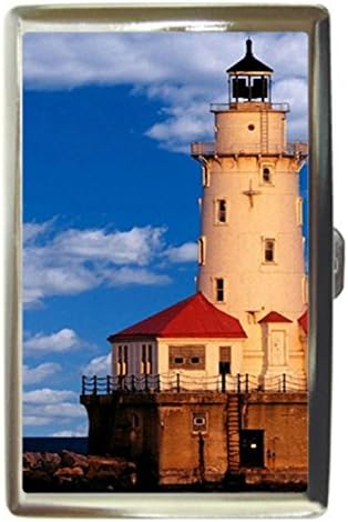 LIGHTHOUSE OF CHICAGO USA Stainless Steel Business Card Name Holder Case