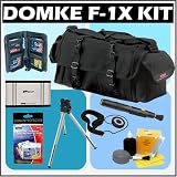 Domke F-1X Little Bit Bigger Canvas Camera Bag (Black) + Photography Accessory bundle
