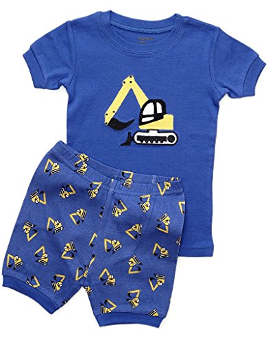 Leveret Shorts Boys Tractor 2 Piece Pajama 100% Cotton (2-7 Years)