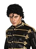 M Jackson Black Curly Wig 80s Pop Star Celebrity Costume Wig