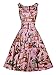 Women's Vintage 1950s Sleeveless Dress with Boat Neck Inspired Rockabilly Swing Dress