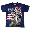 American - USA Wolf Flag T-Shirt