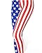 Ensasa Women's Fashion Digital Print American Flag USA Spandex Strenchy Leggings