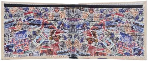 Mastoks Printed Leather Wallet - US Envelope Stamp Letter