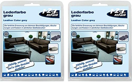 Special offer: Leather Leatherette Dye Paint Color Colorant Vinyl Dye Leather Dye Kits 2 x 50 ml Grey