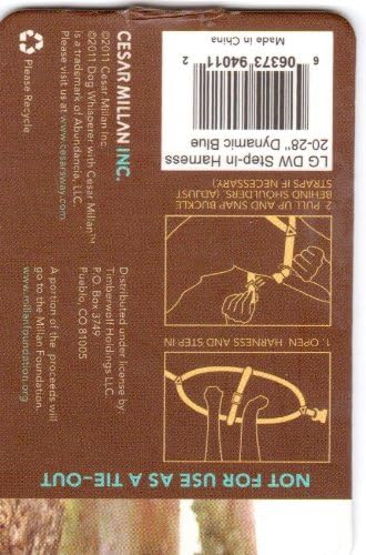 Dog Whisperer Turquoise Step-In Dog Harness, Large 20-28"