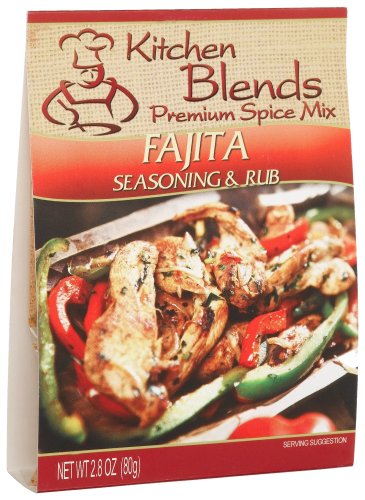 Kitchen Blends Fajita Seasoning & Rub, 2.8-Ounce Packages (Pack of 4) by Kitchen Blends