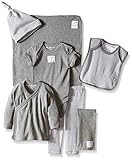 Burts Bees Baby Organic Take Me Home Stripe Heather Grey Basket (9-12ヶ月)